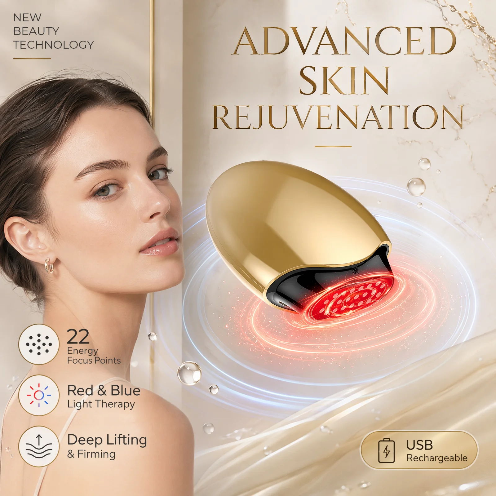 Galvanic Skin Sensor - Urządzenie do pielęgnacji skóry z kolagenem,