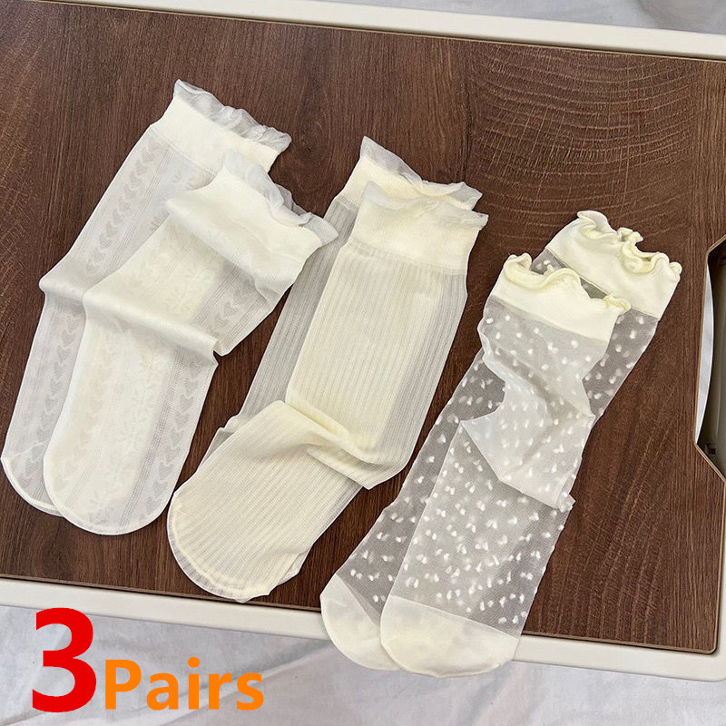 Baby Sock Oximeter - 3 par/partia dziewczynek podkolanówki długie dziecięce