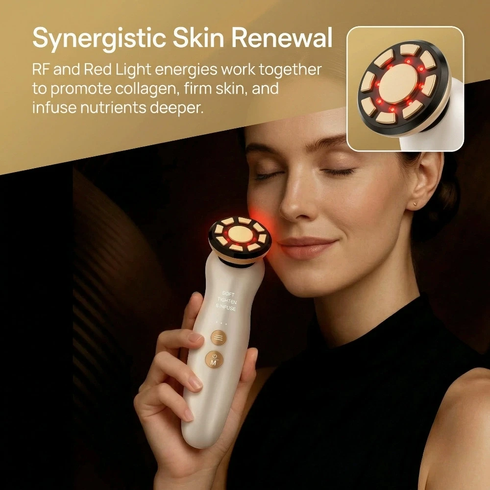 Masażer do twarzy RF z terapią – Galvanic Skin Sensor recenzja i cena